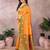Gold pure silk woven zari work saree with blouse