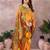 Gold blended cotton woven zari work saree with blouse