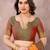 Gold blended cotton woven zari work saree with blouse