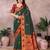 Green pure silk woven zari work saree with blouse