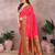 Pink pure silk woven zari work saree with blouse