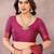 Magenta pure silk woven zari work saree with blouse