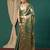 Dark green pure silk woven zari work saree with blouse