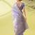 Blue pure silk woven zari work saree with blouse