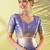 Blue pure silk woven zari work saree with blouse