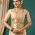 Beige pure silk woven zari work saree with blouse