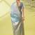 Light blue pure silk woven zari work saree with blouse