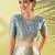 Light blue pure silk woven zari work saree with blouse
