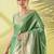 Light green pure silk woven zari work saree with blouse