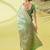Light green pure silk woven zari work saree with blouse