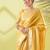 Mustard pure silk woven zari work saree with blouse