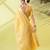 Mustard pure silk woven zari work saree with blouse