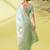 Light blue pure silk woven zari work saree with blouse