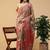 Multicolor blended cotton printed zari work saree with blouse