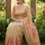 Red blended cotton printed zari work saree with blouse