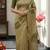Dark green multicolor blended cotton printed zari work saree with blouse