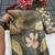 Pink dark green blended cotton printed zari work saree with blouse