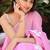 Pink pure cotton printed zari work saree with blouse