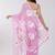 Pink pure cotton printed zari work saree with blouse