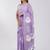 Purple pure cotton printed zari work saree with blouse