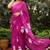 Pink pure cotton printed zari work saree with blouse