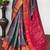 Grey pure silk woven zari work saree with blouse