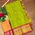 Dark green pure silk woven zari work saree with blouse