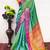 Multicolor pure silk woven zari work saree with blouse