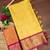 Yellow pure silk woven zari work saree with blouse