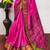 Pink pure silk woven zari work saree with blouse