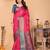 Pink pure silk woven zari work saree with blouse