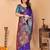 Purple pure silk woven zari work saree with blouse