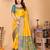 Multicolor pure silk woven zari work saree with blouse