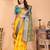 Multicolor pure silk woven zari work saree with blouse