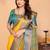Multicolor pure silk woven zari work saree with blouse