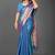 Light blue pure silk  zari work saree with blouse