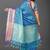 Light blue pure silk  zari work saree with blouse