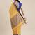 Yellow blended cotton  zari work saree with blouse