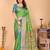 Light green silk blend woven zari work saree with blouse