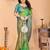 Light green silk blend woven zari work saree with blouse