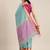 Light blue blended cotton  zari work saree with blouse