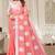 Pink chanderi  zari work saree with blouse
