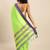 Light green pure cotton  zari work saree with blouse