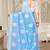 Light blue chanderi  zari work saree with blouse