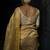 Gold silk blend woven zari work saree with blouse