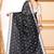 Black chanderi printed zari work saree with blouse