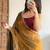 Gold pure silk woven zari work saree with blouse