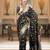 Black gold silk blend woven zari work saree with blouse