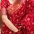 Red silk blend woven zari work saree with blouse