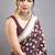 Magenta jacquard woven zari work saree with blouse